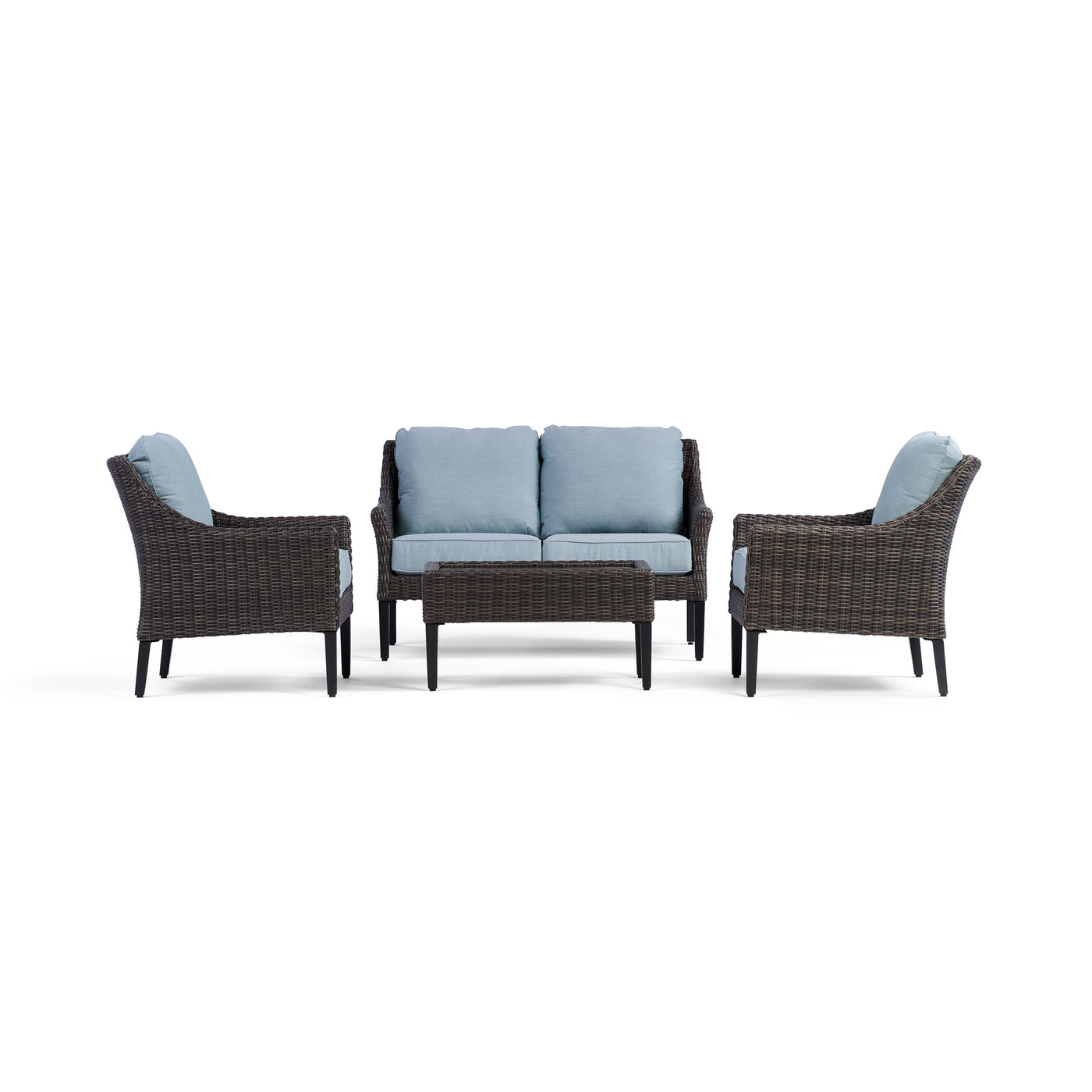  Yardbird Harriet Outdoor Loveseat Set with Fixed Chairs Outdoor Furniture