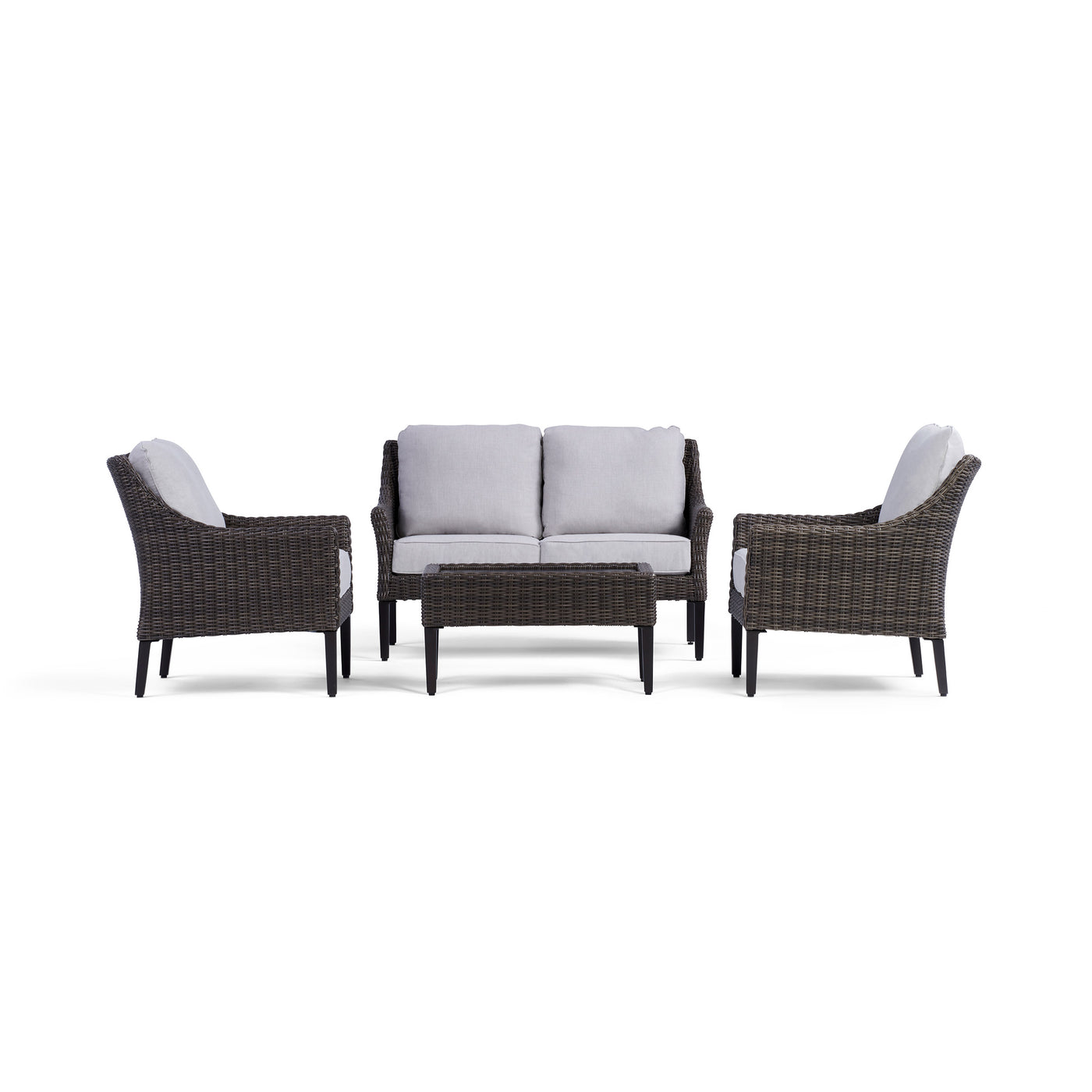  Yardbird Harriet Outdoor Loveseat Set with Fixed Chairs Outdoor Furniture