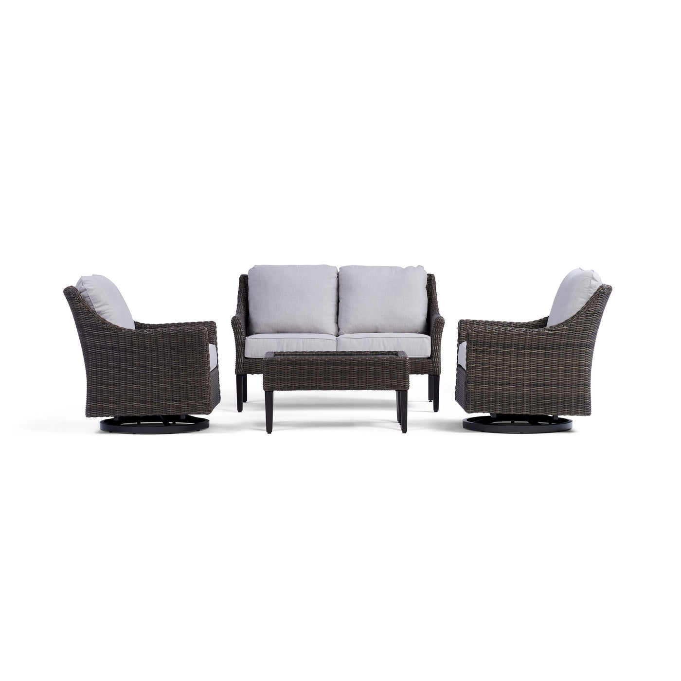  Yardbird Harriet Outdoor Loveseat Set with Swivel Glider Chairs Outdoor Furniture